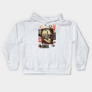 SKULL WESTERN COLLAGE Kids Hoodie